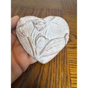 Isabel Bloom Pink Tulip Heart 1995 Spring Concrete Sculpture